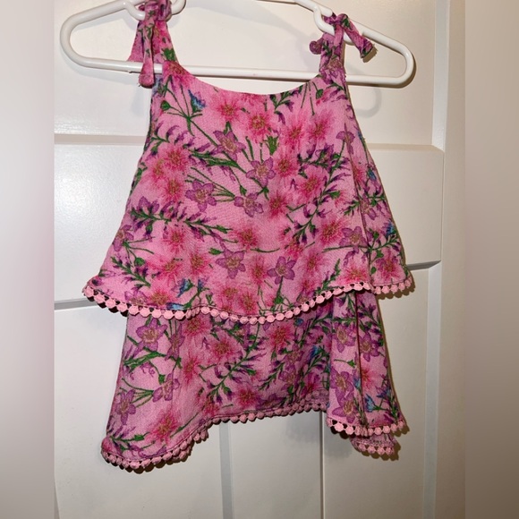 BCBGirls Other - BCBGirls Pink Floral Tiered Top 3 DAY SALE PRICE 💖 SEND OFFERS💖
